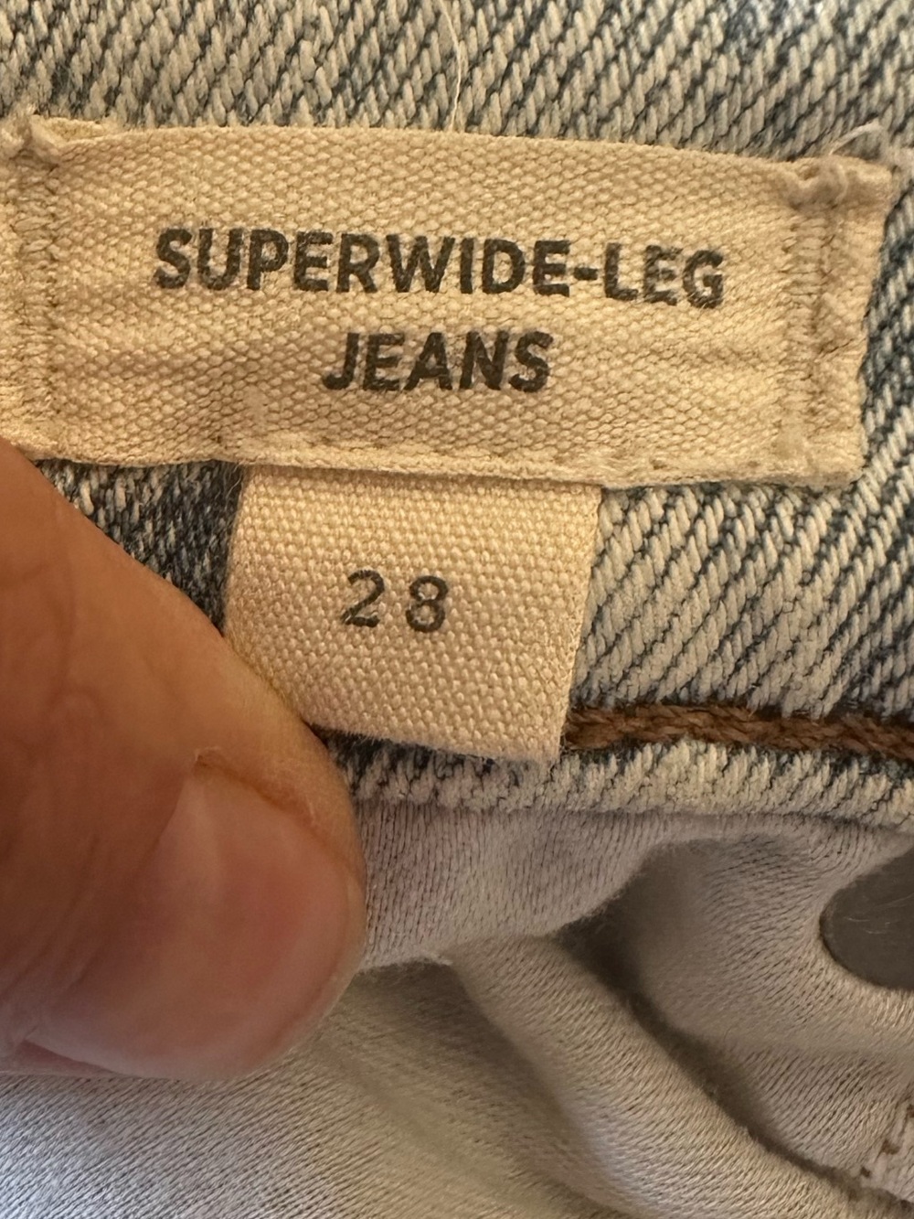 Madewell | Superwide-Leg Jeans Lafontaine Wash 100% Rigid Cotton Sz 28 EUC - Picture 10 of 15